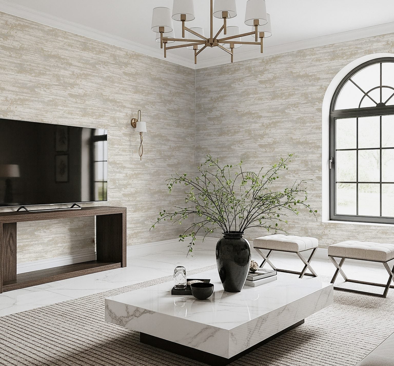 Oakah Textured Wallpaper | 2381 | Ivory